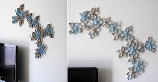 3d flower art from paper roll0