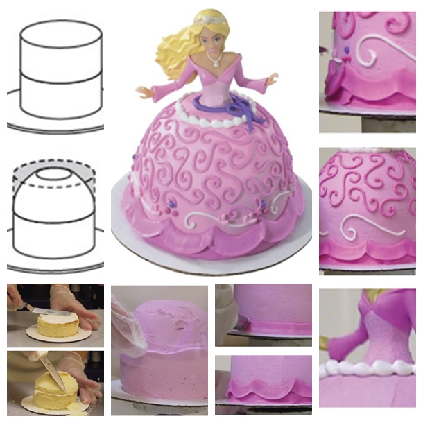 Barbie Princess Cake Decorating directions : http://bit.ly/1lpr0WE