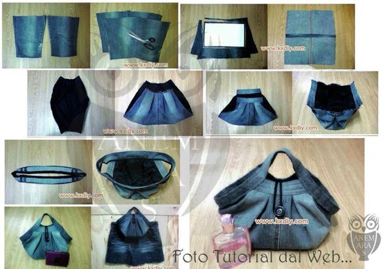 Wonderfu DIY 5 Recycled Jeans bags