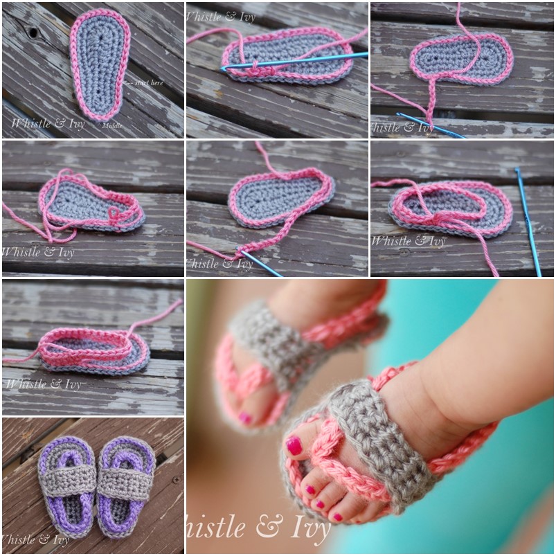Wonderful DIY Adorable Crochet Baby Sandals