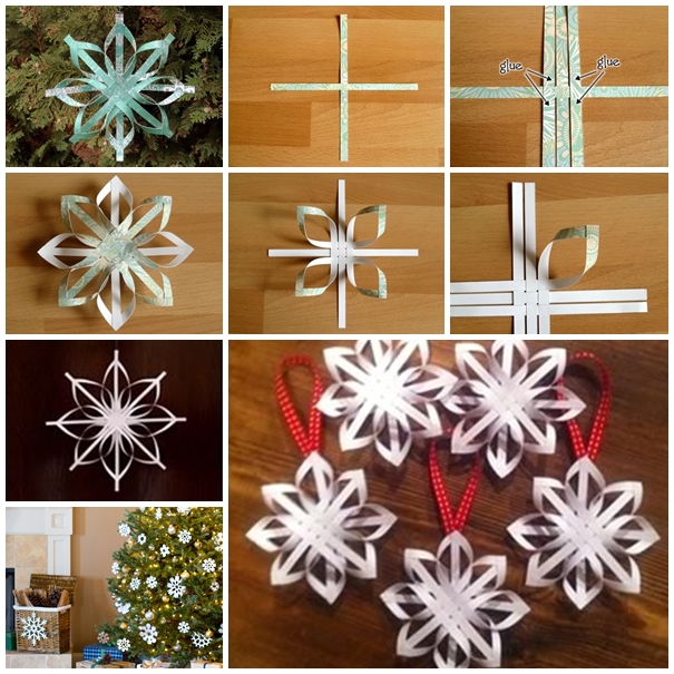 for ornaments F2 DIY Christmas tutorial ornaments paper snowflake star diy woven