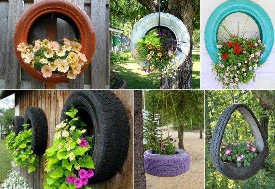 Do you know you can make an amazing garden pond using old tyres :