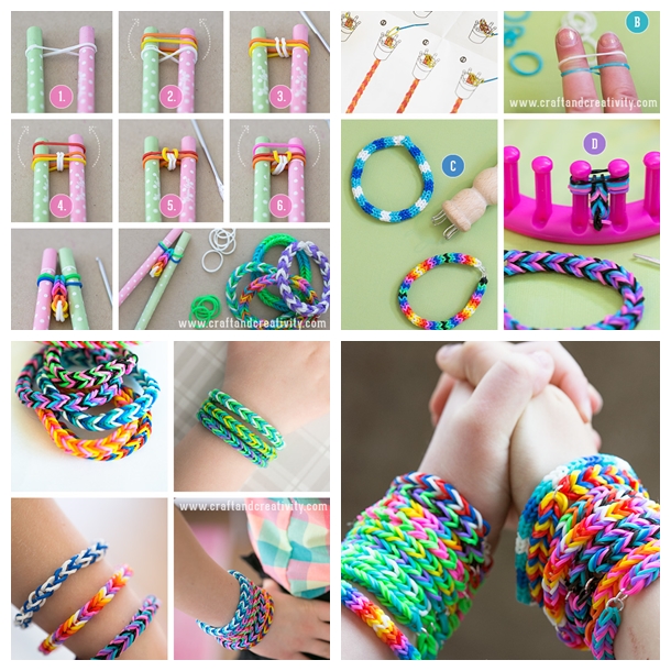 Simple DIY Rubber Band Bracelets - No Loom Required