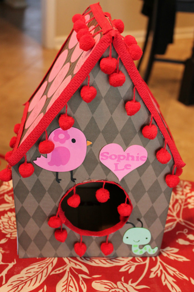 Birdhouse Valentine’s Box